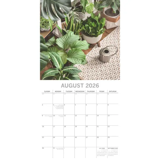 The Gifted Stationary 2026 Square Wall Calendar, House Plants, 16-Month Floral Theme Hanging Calendar with 180 Reminder Stickers, Month Planner for Creative Spaces, 12x12 In Multicolor {3}