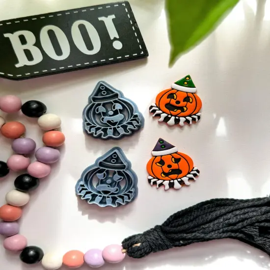 HAPPY & SAD CLOWN JACKO'LANTERN | HALLOWEEN | CLAY CUTTERS {1}