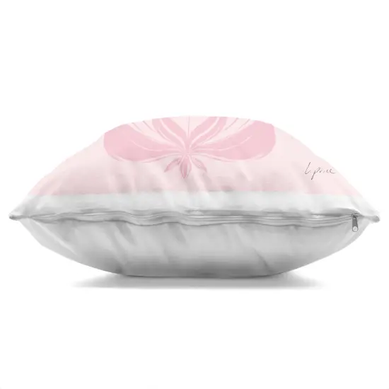 Stupell Industries Pink Floral Symmetrical Indoor Pillow, 18 x 7 x 18 {3}