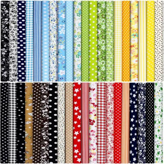 40 Pcs 10 x 10 Inches Summer Floral Quilting Cotton Fabric Bundle Squares Precut Fabric {1}