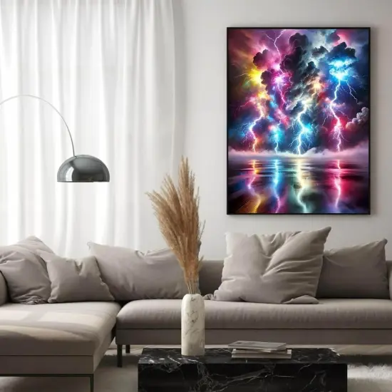 5D Colorful Lightning Diamond Art Kits {3}