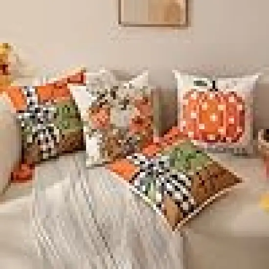 Double-Sided Print Fall Pillow Covers {5}