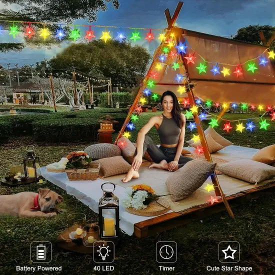 Christmas Star String Lights {3}