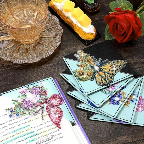 8 Pcs Diamond Painting Bookmark Kit Butterfly {5}