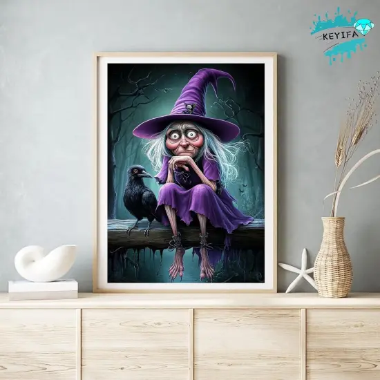 Witch Halloween Diamond Painting Kits for Adults(30x40cm) {3}