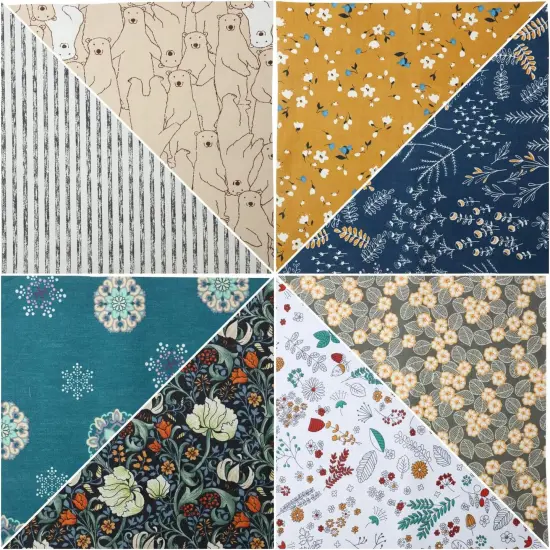 30 Pieces 10 x 10 Inches Cotton Fabric Bundle Squares {4}