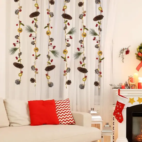 Christmas Fairy Lights Indoor 9.8FT 80 LED Garland with Remote 8 Modes Twinkle Lights {4}