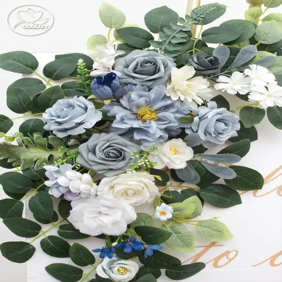 Pack of 2 Wedding Arch, Artificial Flowers, Wedding Decor (Blue) {5}