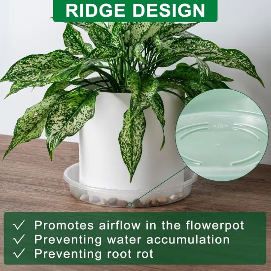 6 Pack 14 Inch Plastic Plant Trays {4}