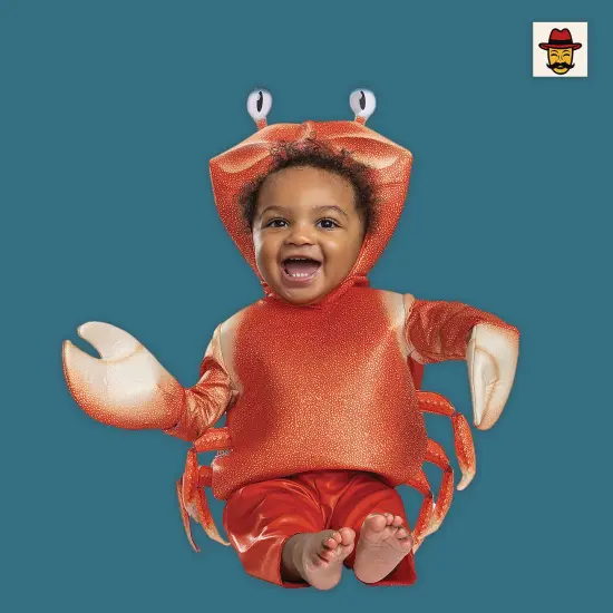 Baby Classic Little Mermaid Sebastian Costume, Crab Body Soft Pants Headpiece {4}