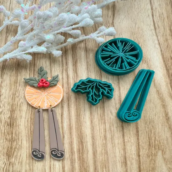 Orange + Cinnamon Stick Clay Cutter Set | Pagan | Christmas Garland {3}