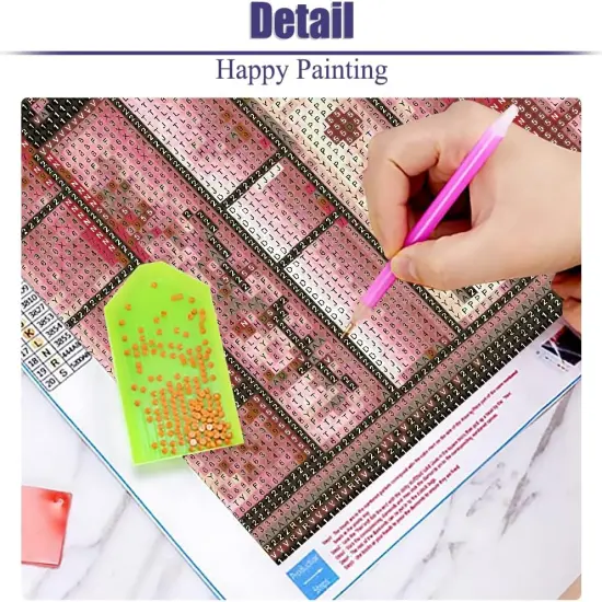 Pink Books 5D DIY Diamond Art Kits Full Drill Diamond Dots, 12x16 {4}