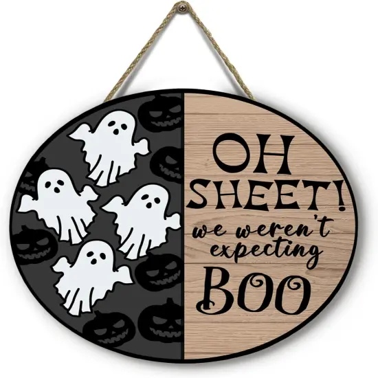 Halloween Spooky Ghost Door Sign {1}