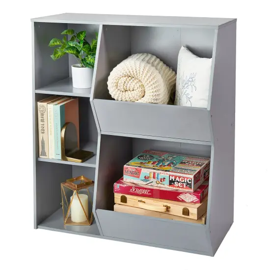 Badger Basket Side-by-Side Combo Bin Storage Unit Gray {6}