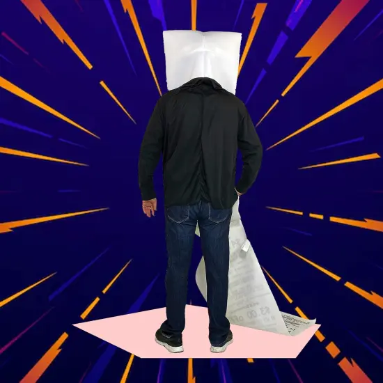 Funny Extra Long Pharmacy Receipt Adult Costume Tunic Halloween Outfit {6}