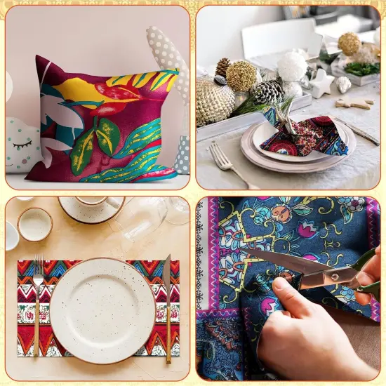 40 Pcs 10 x 10 Inch African Print Fabric Indian Cotton {4}