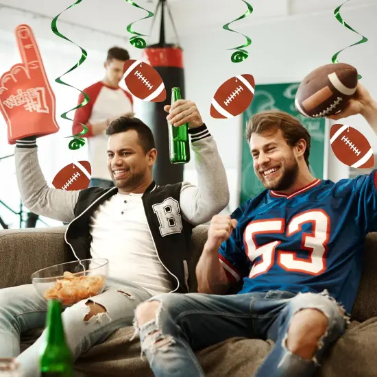 4E's Novelty 10 Pcs Hanging Swirl Decorations &ndash; Football Party Supplies, Football Birthday Party Decorations, Football Themed Party Decorations {5}
