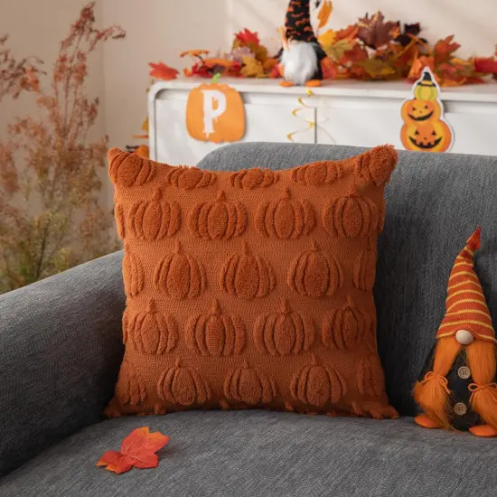 Decorations Rust Pumpkin Throw Pillow Cases {2}
