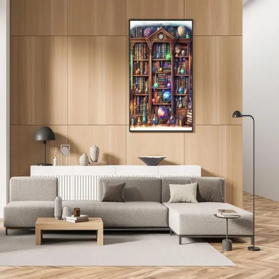 5D Diamond Painting Kits, Bookshelf Dimond Art Paintings Kit {6}