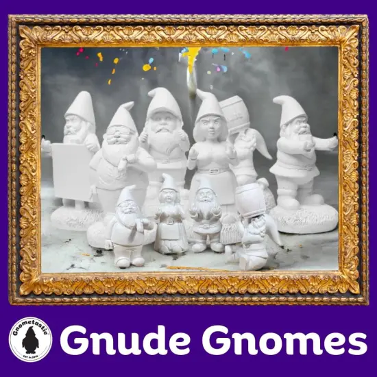 Gnude Gnomes - Unpainted Smoking Gnome, 8.5" Inches - DIY Paint Your Own Gnome {2}