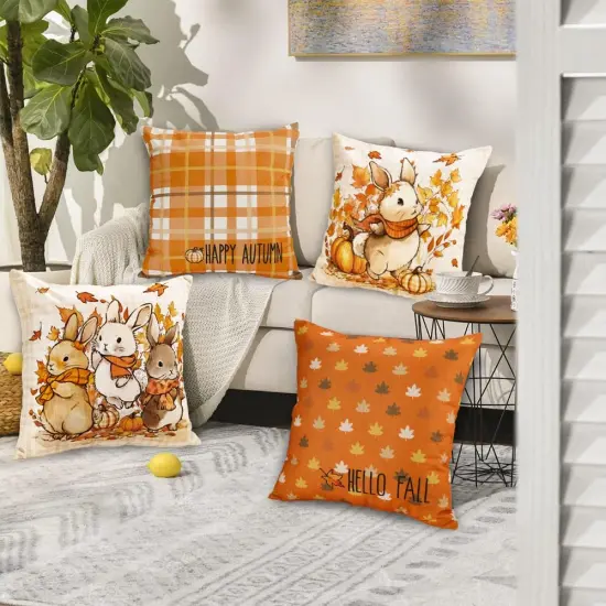 4 Pack Fall Pillow Covers Decoration {4}
