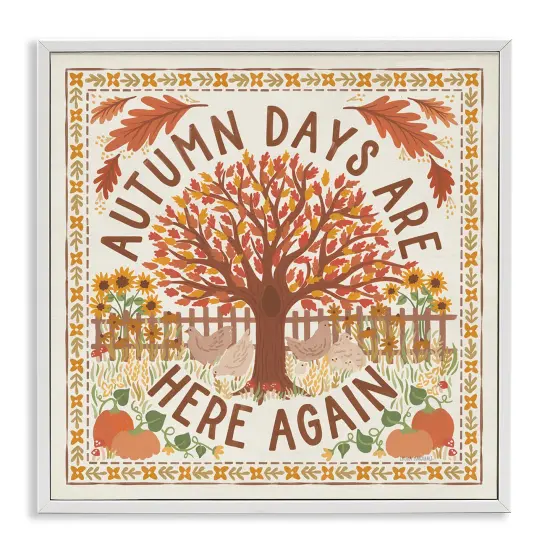 Autumn Days Here Again Framed Giclee Art Black {7}