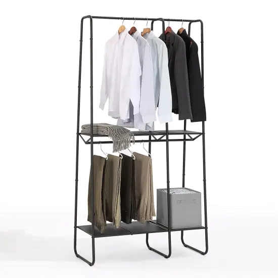 Extra-Large Freestanding Clothing Racks for Hanging Clothes Black {3}