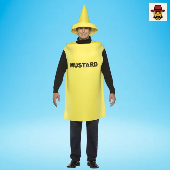 Adult Mustard Costume with Hat Ideal for Group or Couple Parties {1}
