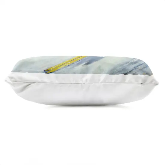 Stupell Industries The Heist Skiing Bear Outdoor Pillow, 14 x 7 x 20 {3}