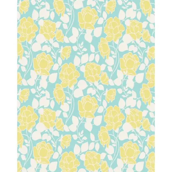 Yellow Rose Garden Cotton Fabric | By the Yard | Sewing and Crafting | 44 inches wide {1}