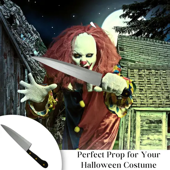 4E's Novelty 17.5" Fake Kitchen Knife Costume Prop &ndash; PE Foam Oversized Realistic Silver Knife Toy for Michael Myers, Horror, Zombie, Clown, Butcher & Halloween Costume Accessories {4}