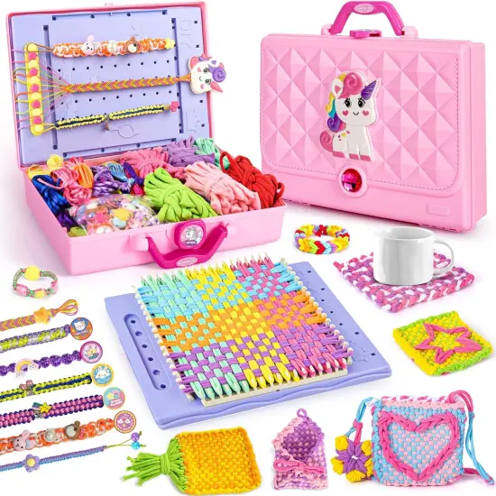 Weaving Loom Kit Toys Bracelet & Coaster & Bag Weaving Making kit {2}