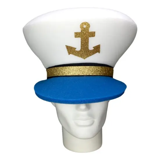 Edge Collections - White - Festive Captain Hat for Party Celebrations! {1}