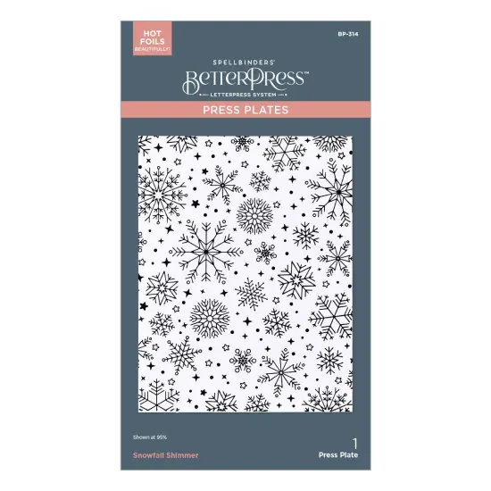 Spellbinders BetterPresss Plate From Wonderland-Snowfall Shimmer {1}