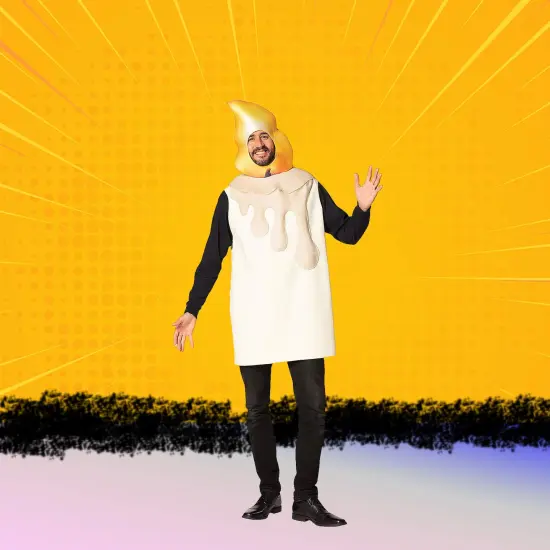 Candlestick Adult Costume Foam Head Tunic Halloween Party Outfit {5}