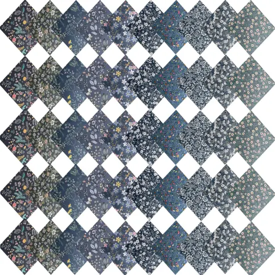 50pcs 10 x 10 inches Multicolor Cotton Precut Fabric Bundle for Quilting Sewing {2}