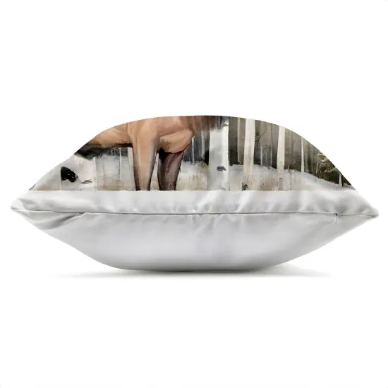 Stupell Industries Mountain Walk Elk Forest Outdoor Pillow, 18 x 7 x 18 {4}