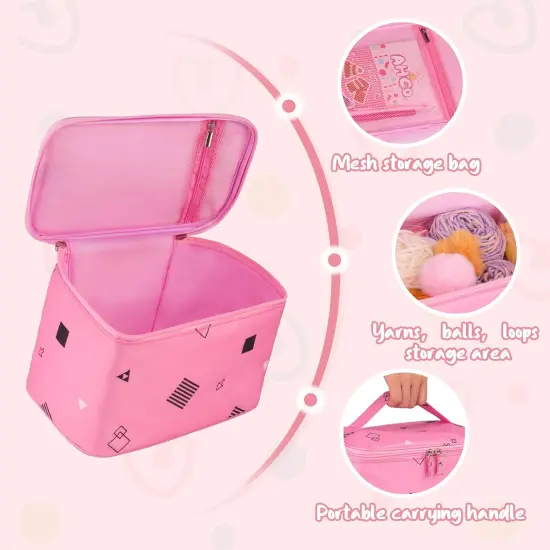 Knitting Loom Kit for Beginners, Creative Craft(Pink) {5}