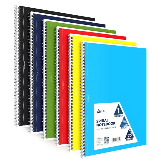1-Subject Spiral Notebook, College-Ruled, 70 Sheets &ndash; 48 Ct {3}