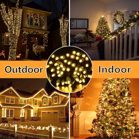 White Christmas Lights Commercial Grade Outdoor Waterproof {2}