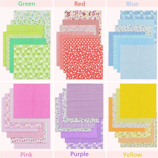 42 Pcs 9.8 x 9.8 Inches Cotton Pre-Cut Fabric Sewing Patchwork {2}