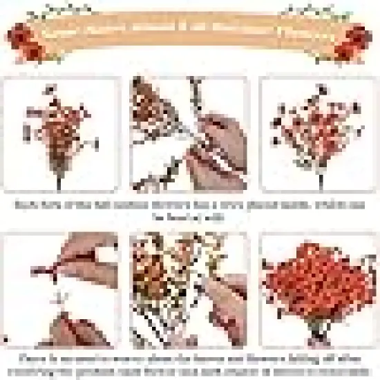 Fake Mums Fall Decorations UV Resistant Plastic Plants AutumnNo Fade Faux Plants {2}