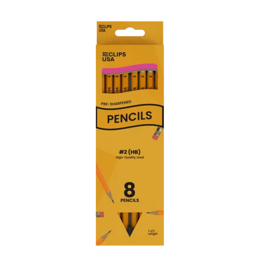 #2 HB Pencils Yellow &ndash; Pre-Sharpened &ndash; 8 Count &ndash; 96 Sets {1}