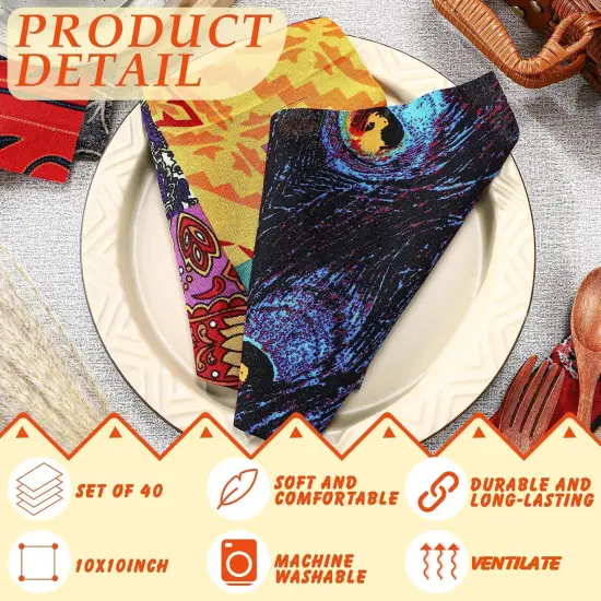 40 Pcs 10 x 10 Inch African Print Fabric Indian Cotton {3}