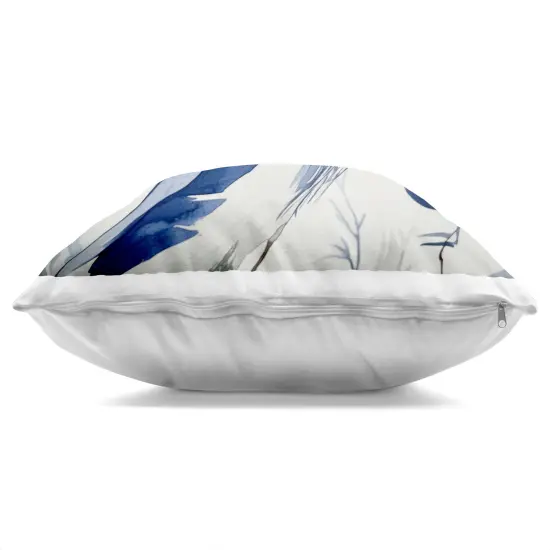 Stupell Industries Blue Heron in Cool Tones Indoor Pillow, 18 x 7 x 18 {3}