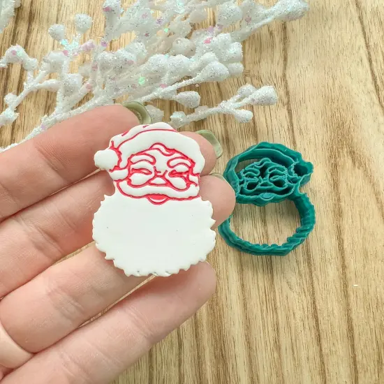 VINTAGE SANTA FACE | CHRISTMAS 2023 | CLAY CUTTER {2}