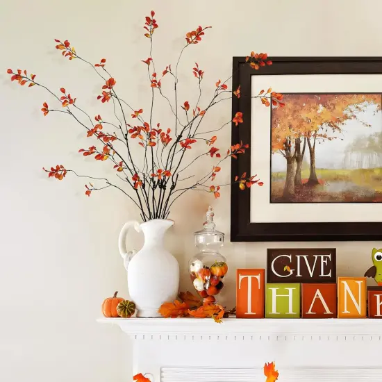 6 Pcs Fall Greenery Stems {2}