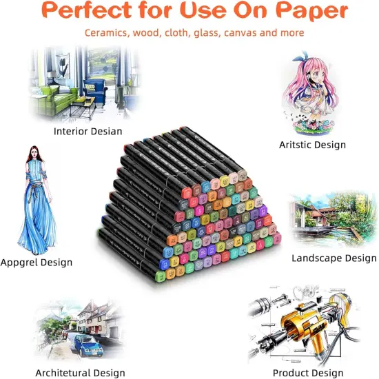 4 Colors Dual Tip Coloring Markers {4}