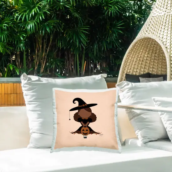 Stupell Industries Trick Or Treat Witch Outdoor Pillow, 18 x 7 x 18 {2}