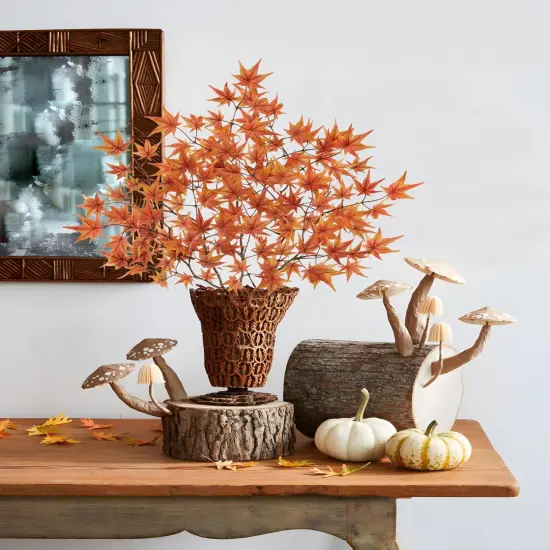 3 Pcs Artificial Maple Leaves Branches {3}